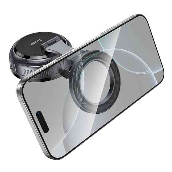 Автотримач для телефона HOCO H92 High vacuum suction cup magnetic holder(universal) Black Metal Gray Одеса