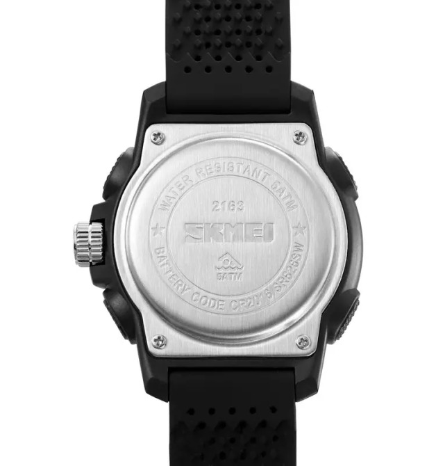 Часы мужские наручные спортивные Skmei 2163 с двойным дисплеем и подсветкой (Черный) Киев - изображение 8