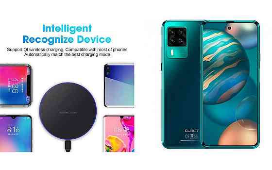 Беспроводное зарядное устройство Copper до 30W для Doogee S96, S96 GT, S96 Pro, USB-C, LED Киев
