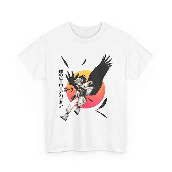 Футболка для хлопчика з аніме принтом Хавкс Бой Бірд Мй оверсайз (зріст від 165 до 180) Чорний AnimeJ0523m Дніпро