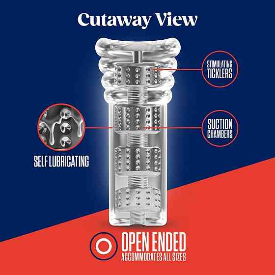 Мастурбатор Blush Rize – Luz Glow in the Dark Masturbator – Clear, всмоктування, світиться в темряві Sex Aura Київ