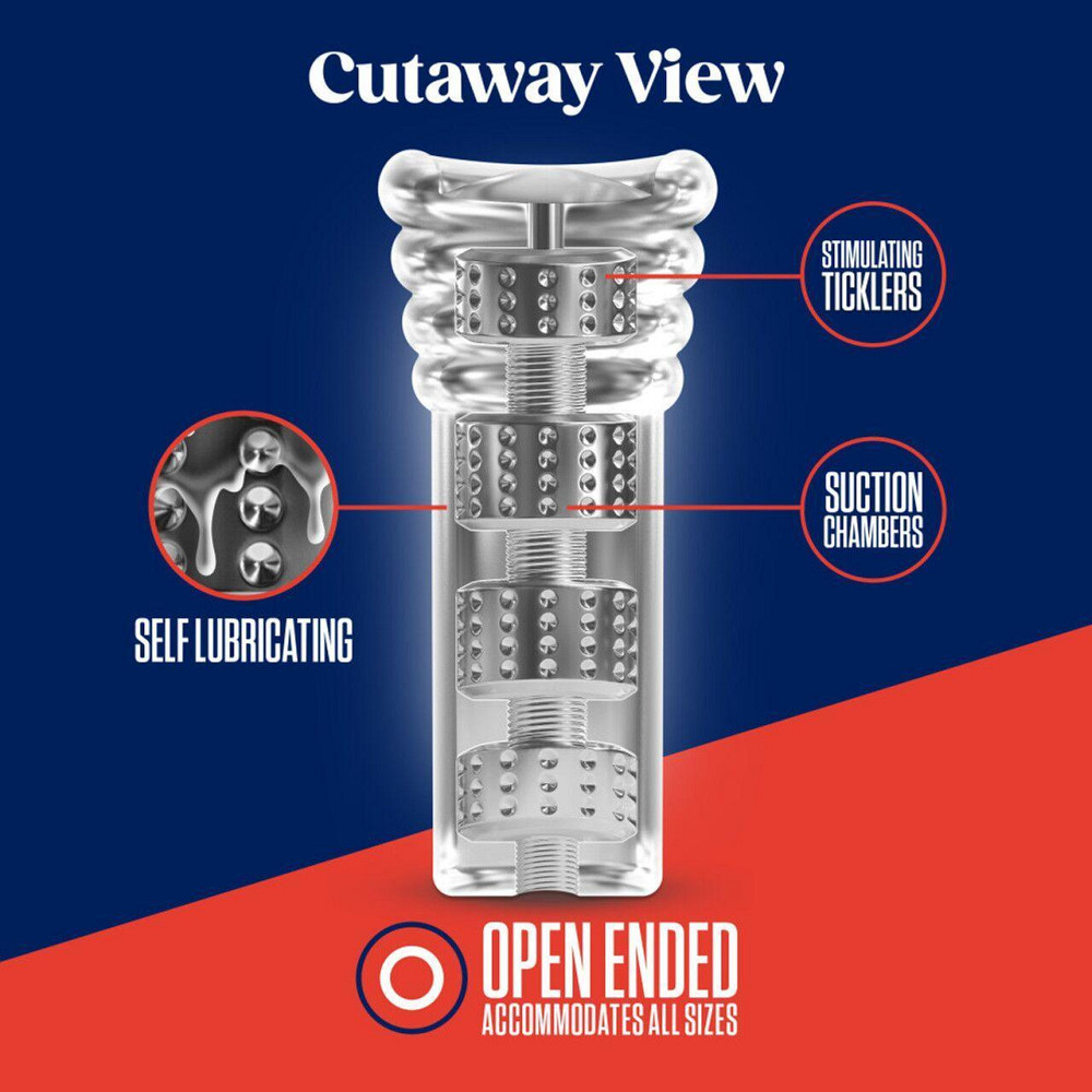 Мастурбатор Blush Rize – Luz Glow in the Dark Masturbator – Clear, всмоктування, світиться в темряві Sex Aura Київ - фото 3