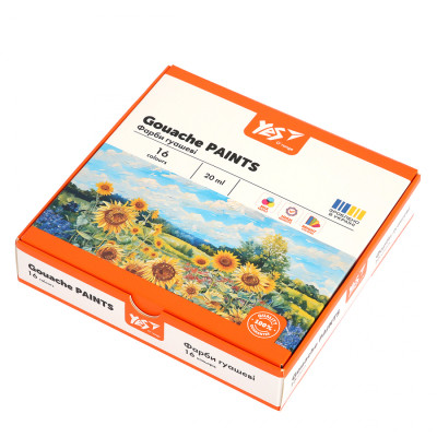 Гуашевые краски Yes Orange Line 16 кольорів по 20 мл (230433) Винница - изображение 1