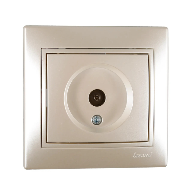 MIRA Розетка ТВ прохідна перлинно-білий перламутр зі вставкою  Lezard Харків - фото 1