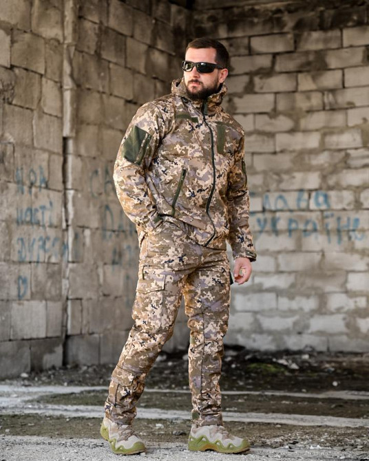 Демісезонний тактичний костюм софтшел DEMENTIOZ піксель ВТ6841 Одеса - фото 12