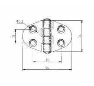 Петля 67 x 48 мм нержавіюча сталь Київ - фото 1