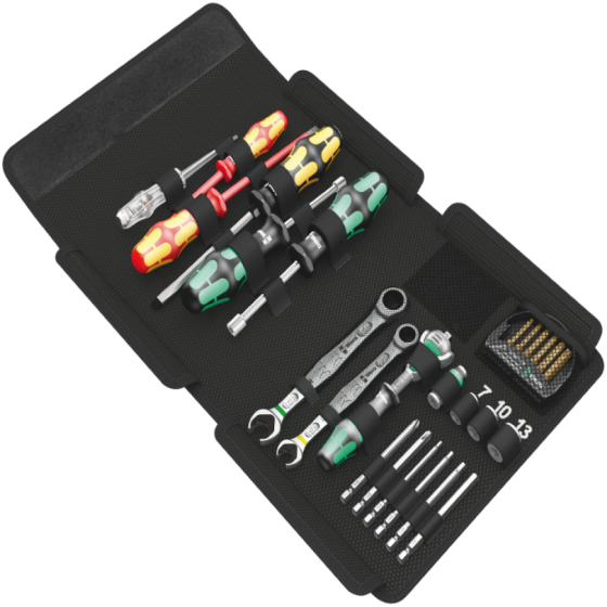 Набір торцевих головок з тріскачкою, подовжувачем 1/4"+діелектричні викрутки+подовжені біти 25од. Wera Kompakt SH 1 05135927001 Одеса