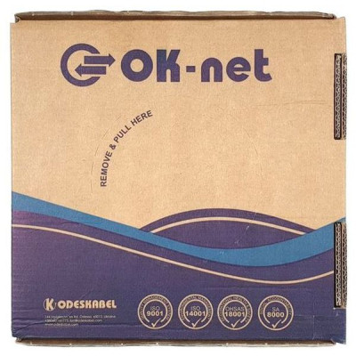 Кабель сетевой OK-Net UTP 100м cat.5e (U/UTP-cat.5E) (КПВ-ВП (100) 4х2х0,49 / 100) Винница - изображение 2