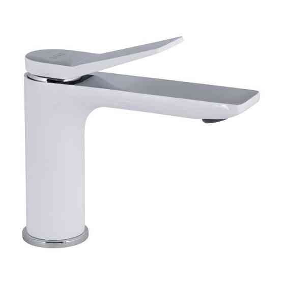 Змішувач для раковини Qtap Presto QTPRE270CRW45576 (k35), одноважільний, низький, Chrome/White Харків
