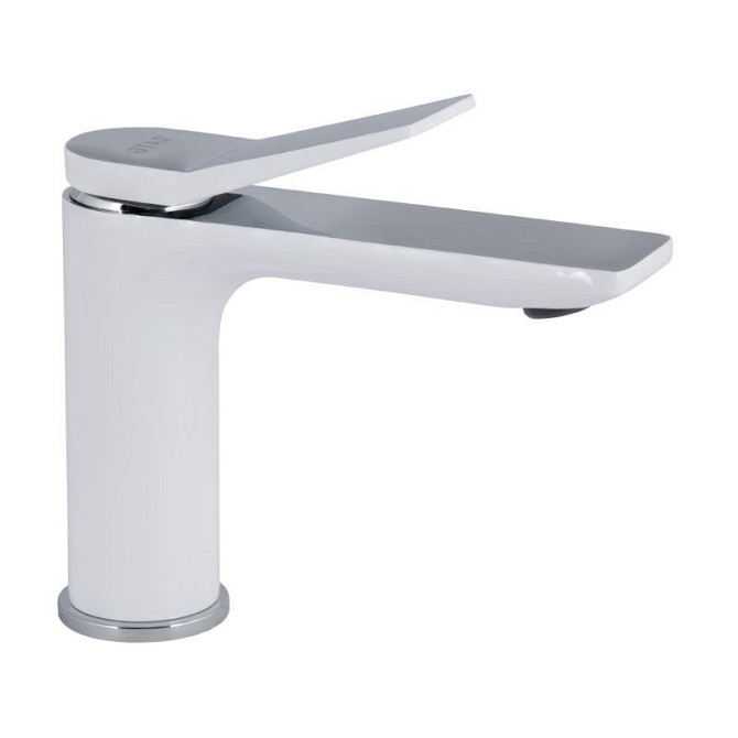 Змішувач для раковини Qtap Presto QTPRE270CRW45576 (k35), одноважільний, низький, Chrome/White Харків - фото 1