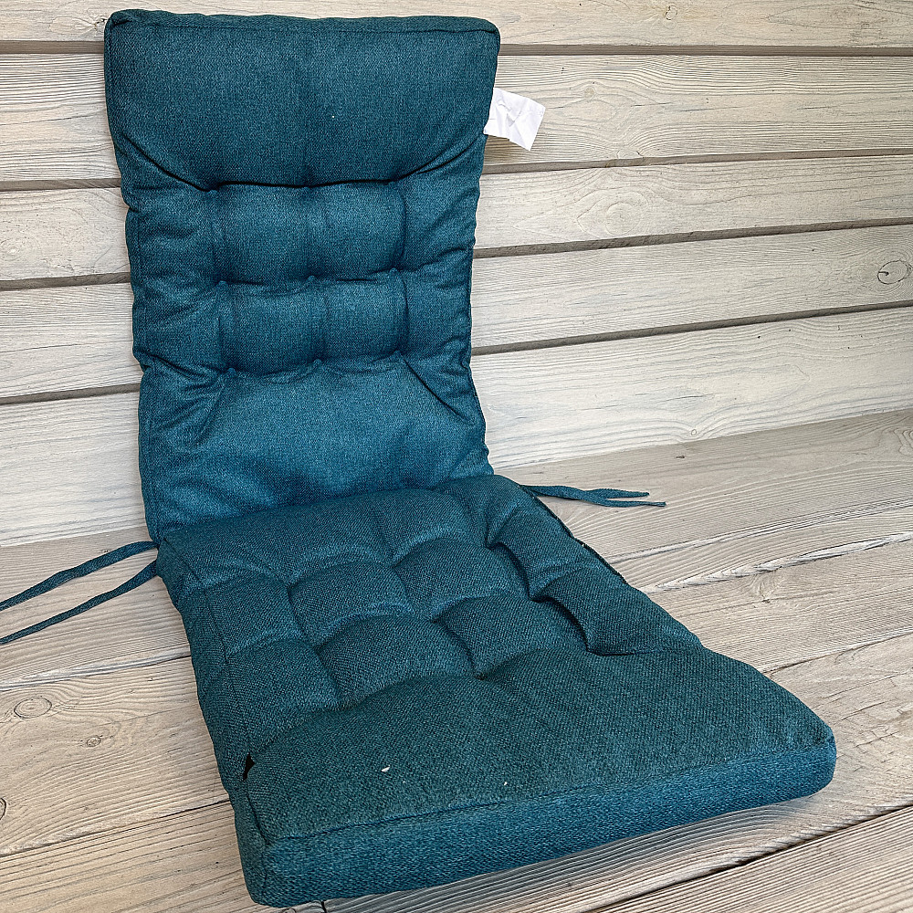 Подушка для стільців (40x120х4 см) подвійна Decorator Мальмо колір лазурний 84-173 Київ - фото 1