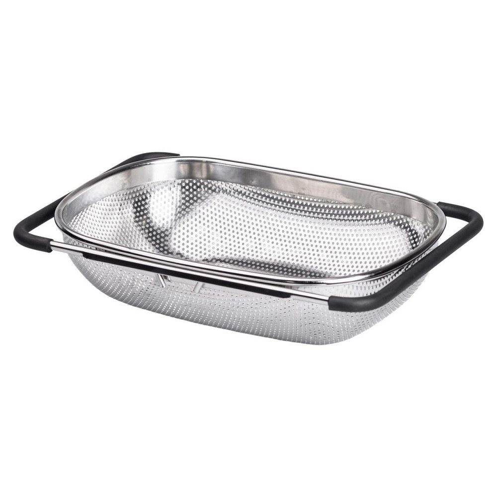 Друшляк сито на раковину для миття овочів та фруктів 36х24х9 см з нержавіючої сталі HP-19-17 Киев - изображение 3