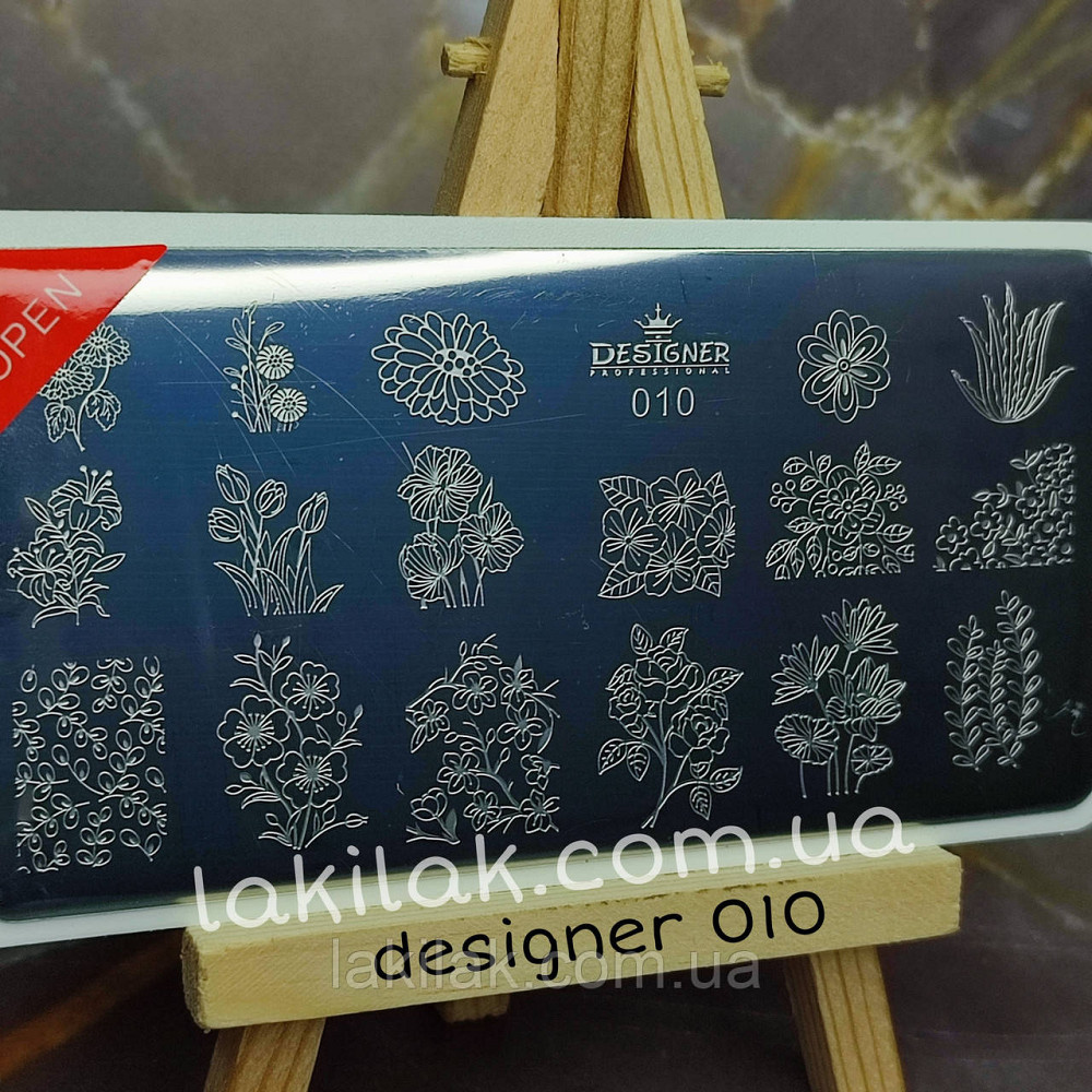 Пластина 010 для стемпінгу Designer Professional (12х6см) Херсон - фото 1
