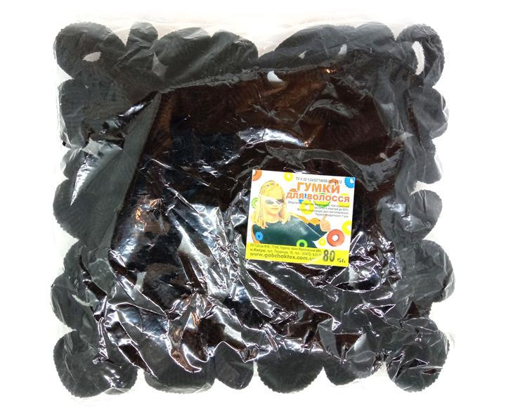Резинка для волос черная набор 80 шт Киев - изображение 1