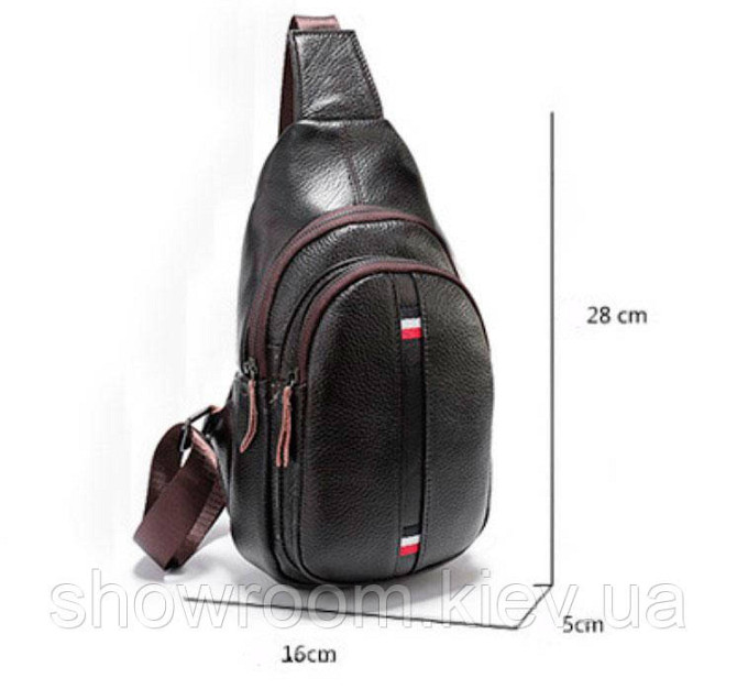 Чоловічі сумки на груди (слінг) Leather Collection (370) Київ - фото 2