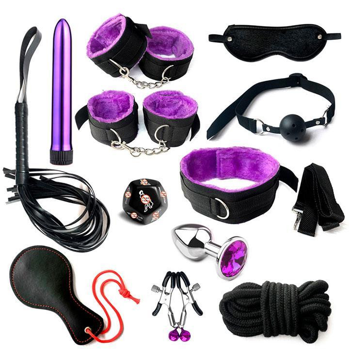 БДСМ набір із 12 предметів - Бузковий - Садо-мазо Вінниця - фото 1