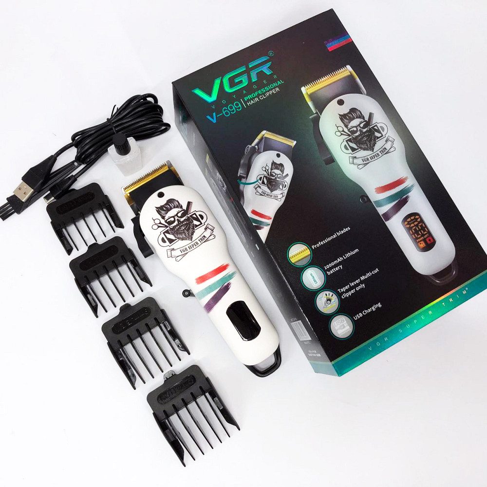 Малошумна машинка для стрижки волосся VGR V-699, Машинка для стрижки волосся з мотором FG-56 Київ - фото 7