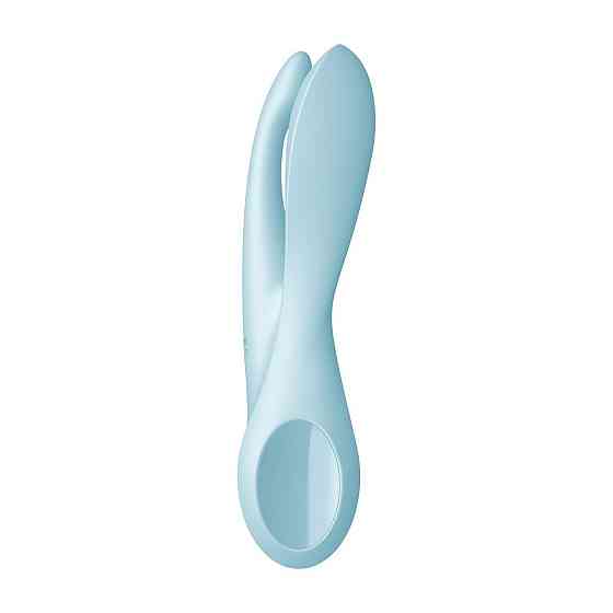Клиторальный вибратор Satisfyer Threesome 1 Light Blue с тремя гибкими пальчиками Sex Aura Киев