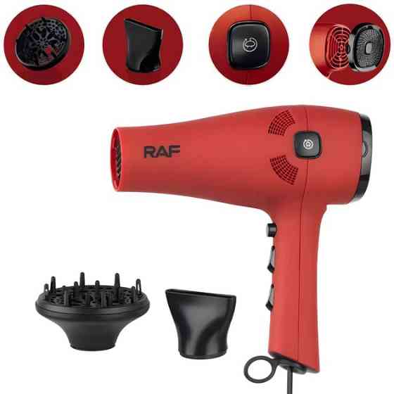 Фен для волос 2 режима температуры RAF, Фен для укладки волос унивесальный Классический ZR-40 Львов