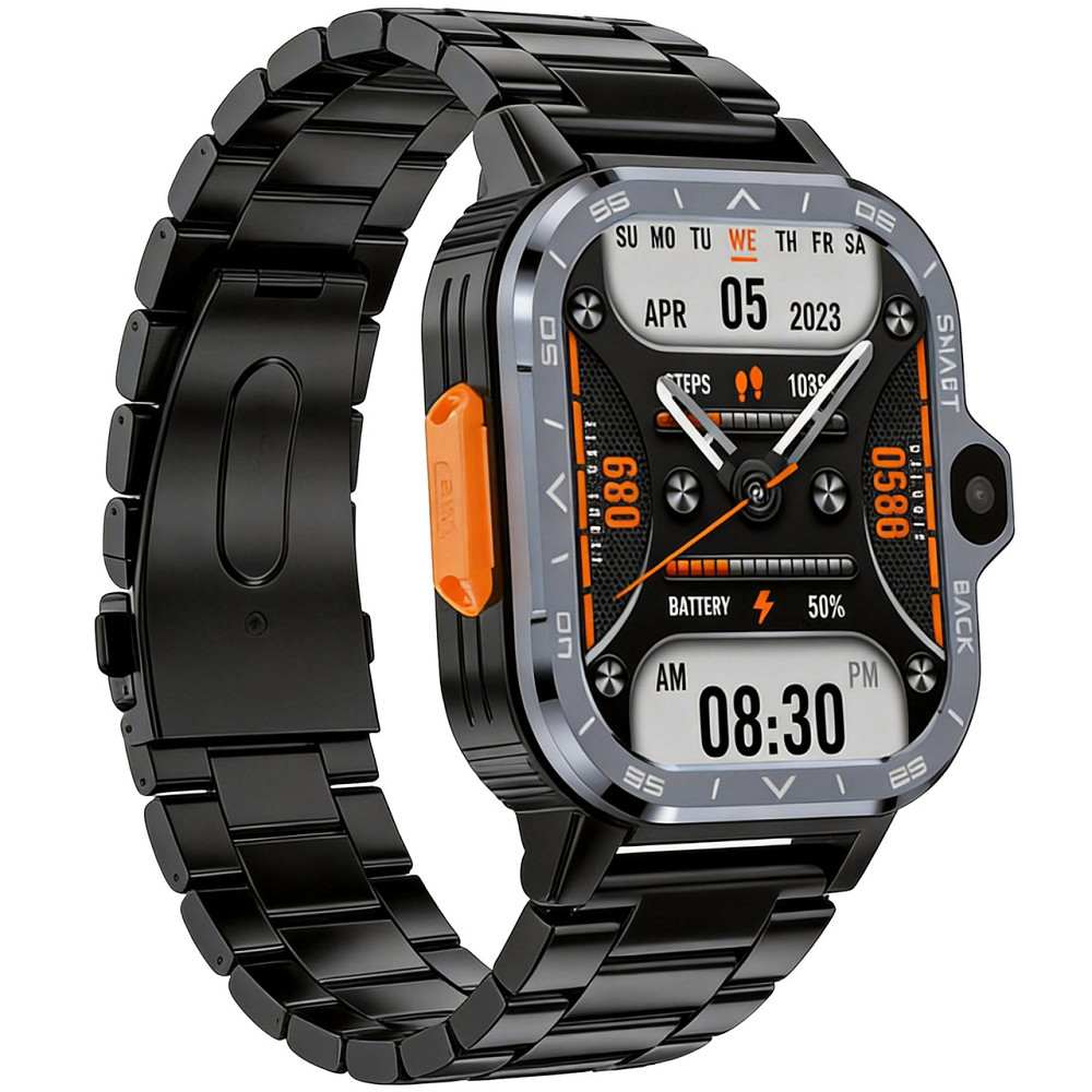 Розумний смарт-годинник Smart Nova Sim Steel Black (2 ремінці) Київ - фото 2