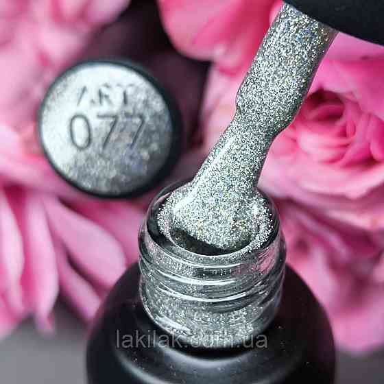 Гель-лак ART in detail 77 (сріблястий з голографічними блискітками) 6мл Херсон