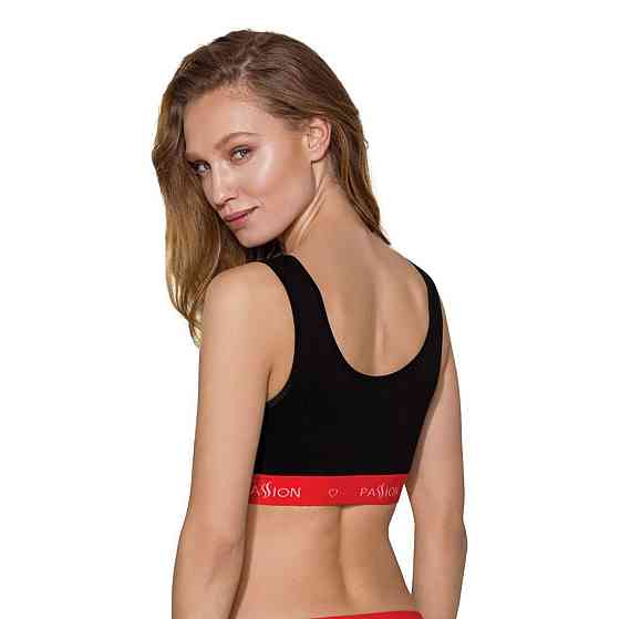Спортивний топ на широких бретелях Passion PS003 TOP M, black Sex Aura Київ