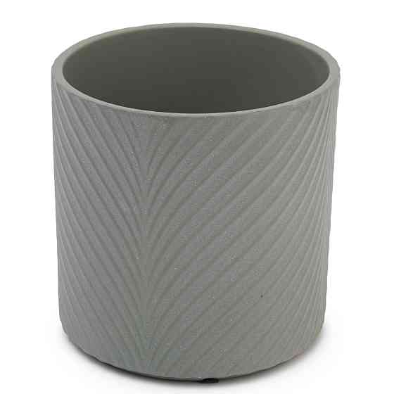 elemi Кашпо для квітів керамічне elemi "Листок" (темно-зелений) 13" круглий 1,3 л Коломыя