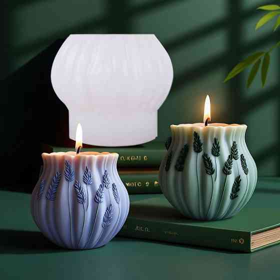 Силиконовая форма для изготовления свечи, молд 91 х 78 мм  для изделий из соевого,пчелиного воска и парафина Каменец-Подольский