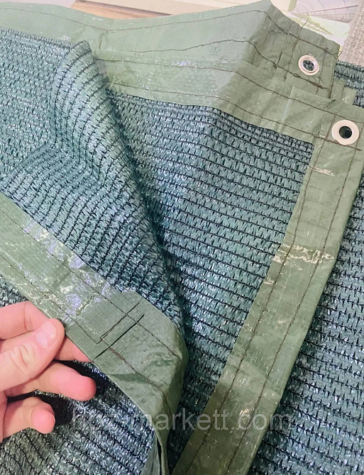 Сітка з люверсами (кільцями) Затінювальна сітка 4 х 3 м 65% затінення Харків - фото 9