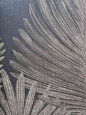 Шпалери вінілові на флізеліні AS creation Metropolitan stories By Time 0,53х10 листя папороті сірі чорні Київ