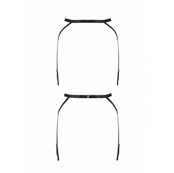 Пояс-стрепы с подвязками для чулок Passion Exclusive MEGGY GARTER BELT L/XL, black Sex Aura Киев