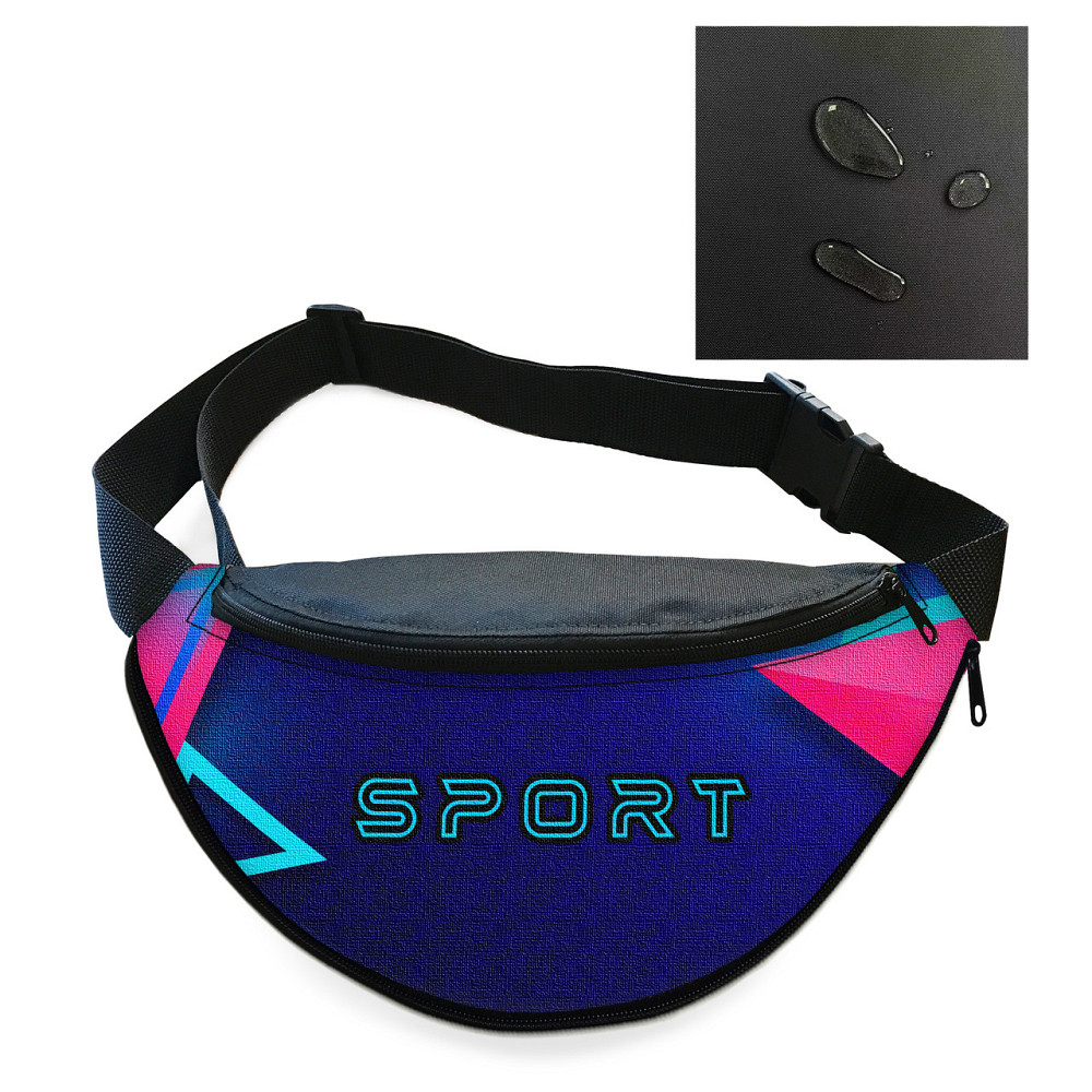 Сумка-бананка чоловіча/жіноча Sport 32×16 см з розширювачем поясна сумка або сумка через плече (02879) Київ - фото 1