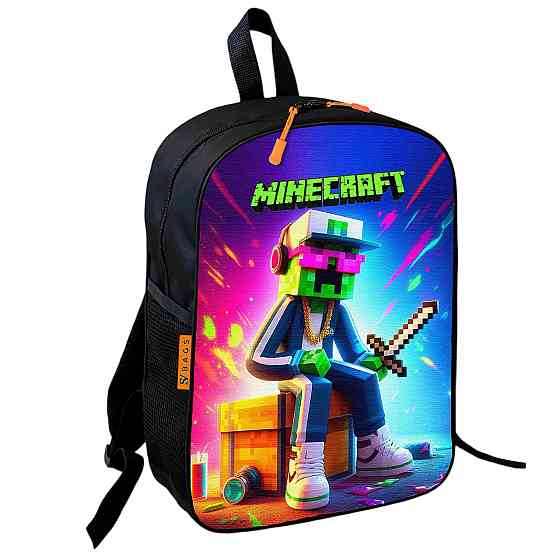 Рюкзак шкільний Minecraft - Кріпер з мечем, 36×27 см, дитячий для хлопчиків (01744) Київ