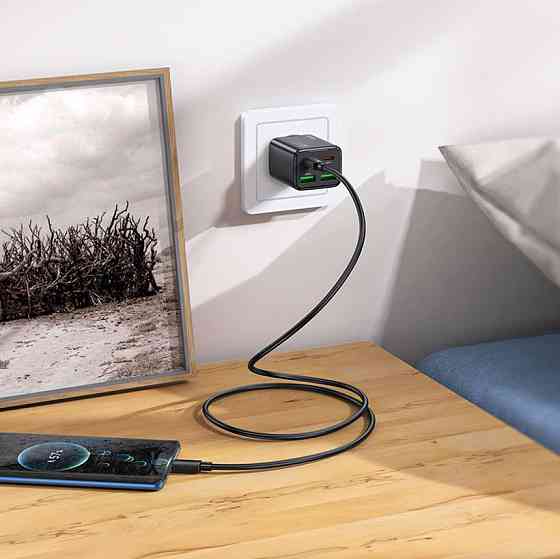 Зарядное устройство HOCO N56 Fundador на 4 порта, 30W, черное Киев