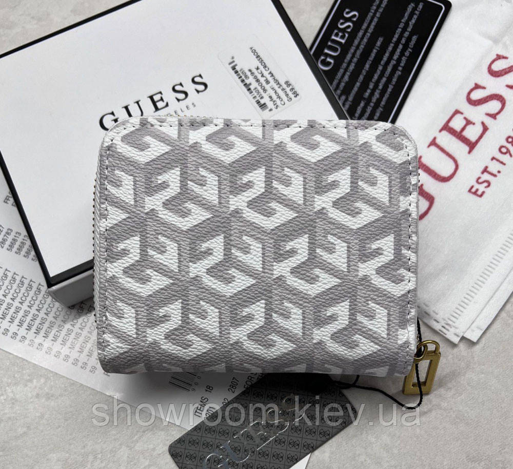 Жіночий маленький гаманець Guess (7594-1) white Київ - фото 4