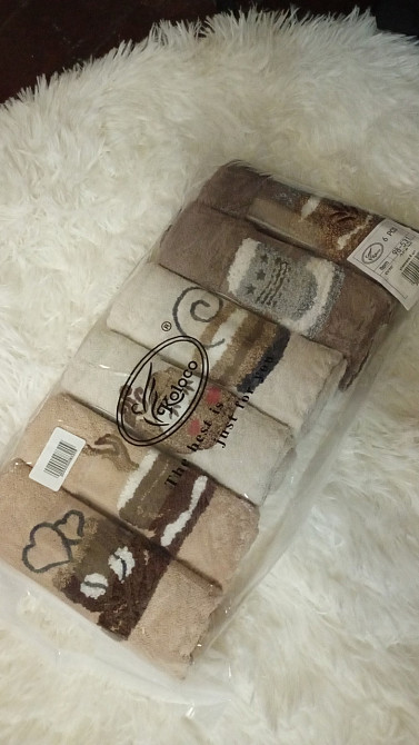 Набір кухонних рушників “Чашка кави” 35×75 см – комплект 6 шт | М’які, вбираючі, стильні Київ - фото 2