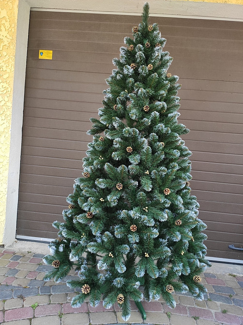 Елка искусственная новогодняя «Кармен золото» с шишками и жемчугом 1.5 / 1.8 / 2 / 2.2 м Киев - изображение 6