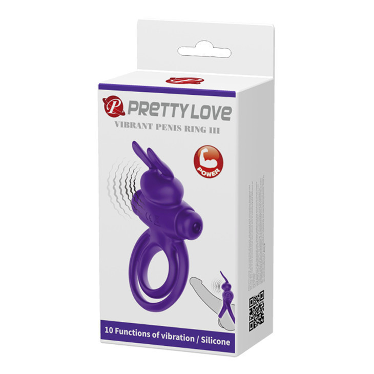 Ерекційне кільце - Pretty Love Vibrant Penis Ring III Purple Sex Aura Київ - фото 2