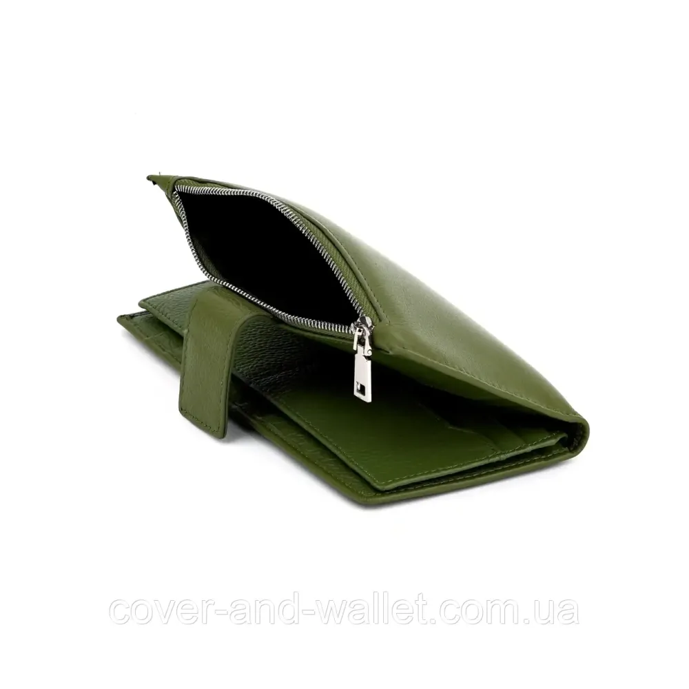 Стильний шкіряний жіночий гаманець зеленого кольору Marco Coverna  MC 0134-19 Київ - фото 18