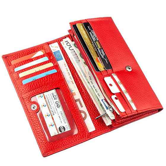 Чудовий жіночий гаманець ST Leather 18858 Червоний Київ