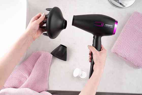 Фен ARDESTO Violet PRO HD-Y221PRO ,1750-2100Вт, 2 швидкості, 3 темп.режими, дифузор, чорний Київ