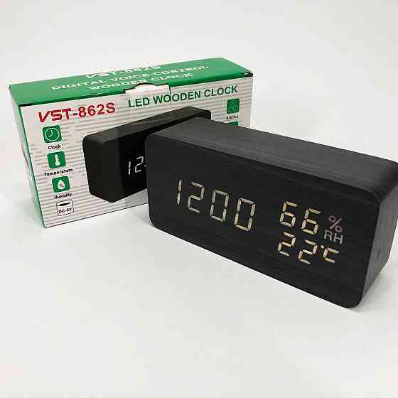 Часы с функцией влажности VST-862S-6, Часы электронные настольные с дисплеем настольные классные AX-24 Ивано-Франковск