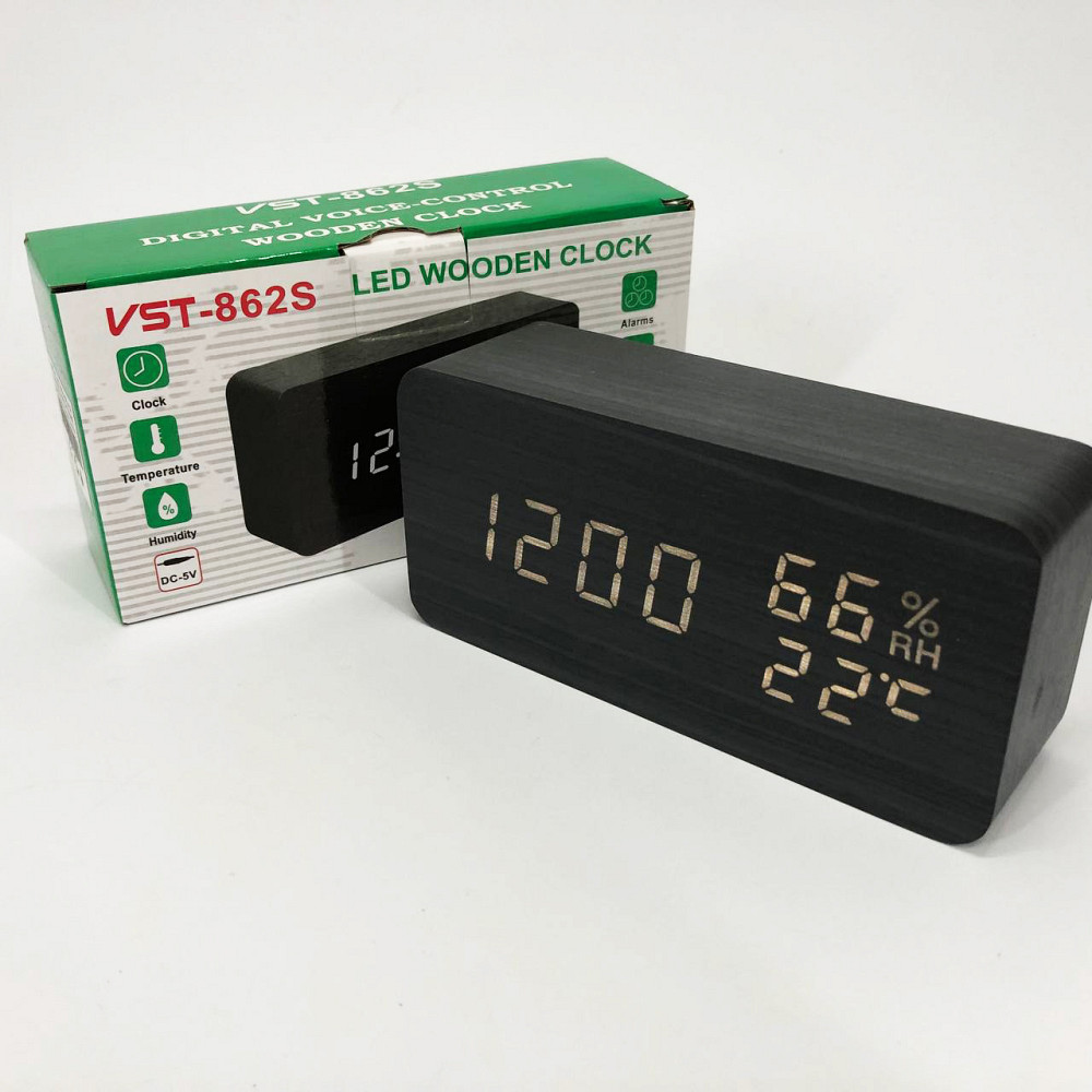 Часы с функцией влажности VST-862S-6, Часы электронные настольные с дисплеем настольные классные AX-24 Ивано-Франковск - изображение 6