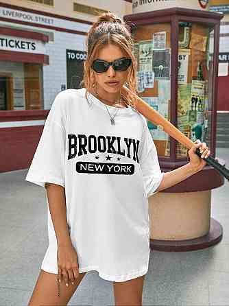 Футболка женская с принтом  46 Белая 2664083286 Днепр