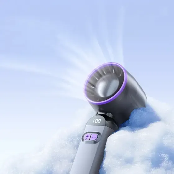 Вентилятор портативный настольный ручной Handheld fan LY-937 со встроенным аккумулятором и с цифровым дисплеем, 5 скоростей Коломыя