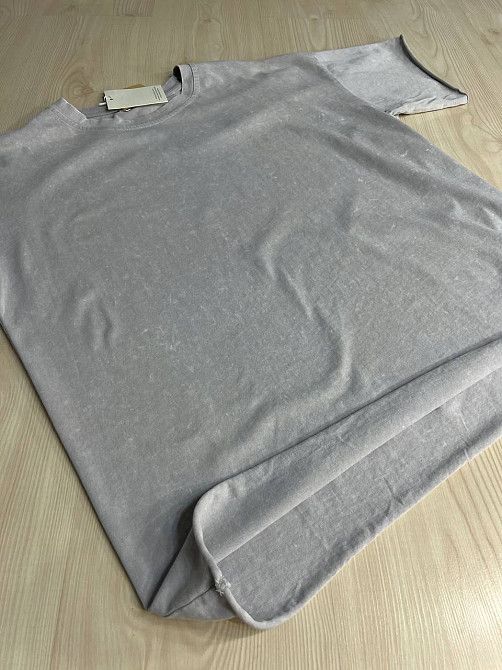 Костюм женский De Red 6726 тай-дай футболка с шортами хлопок оверсайз, светло-серый, one size Киев - изображение 6