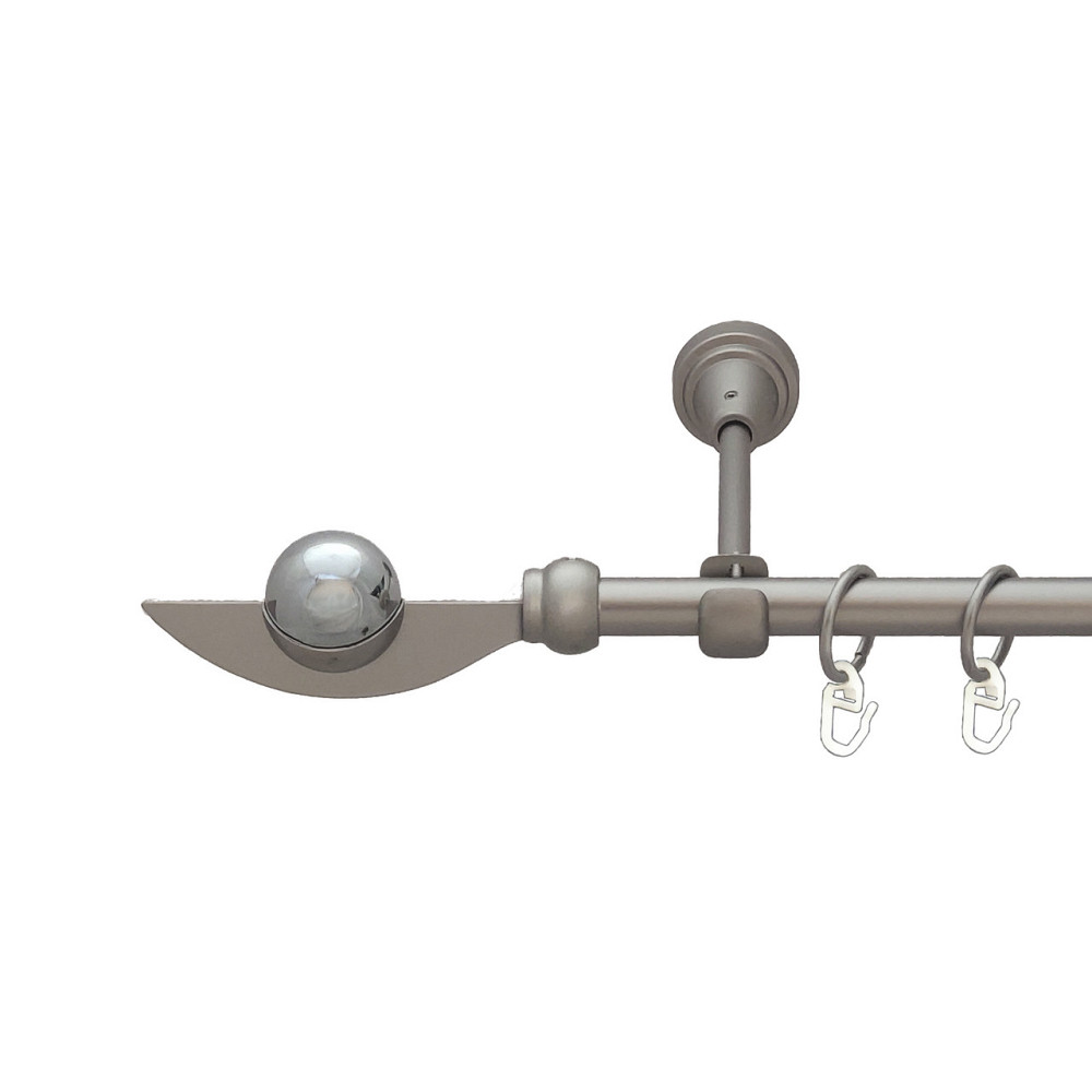 Карниз Orvit Фламінго металевий однорядний відкритий Сатин 16 мм 240 см (6091401) Львов - изображение 1