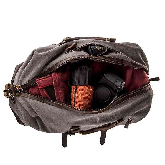 Містка дорожня сумка canvas Світло-сіра (Vintage) Київ