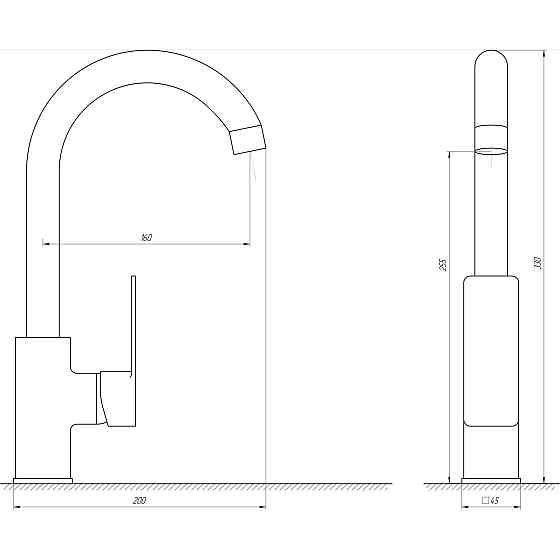 Змішувач для кухні DOMINO MALIBU DMM-203L-Black Луцк