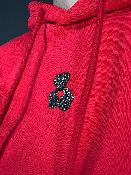 Костюм женский A-N 2735 с медвежонком в ​​камнях -худи и штаны красный, красный, XL Киев - изображение 2